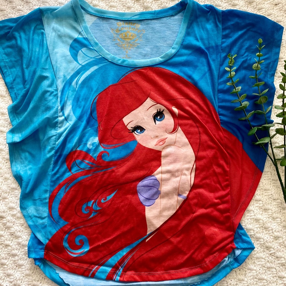 Disney Ariel flowy shirt with rhinestone accents